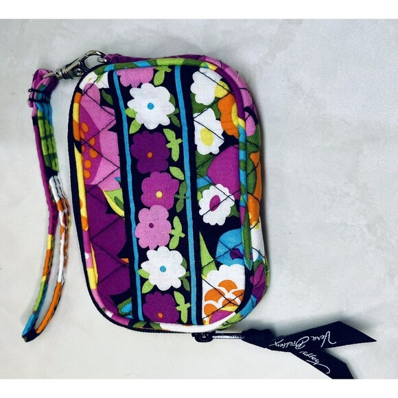 Vera Bradley Zip Around Wallet Wristlet Va Va Bloom Pink Floral - Picture 1 of 7